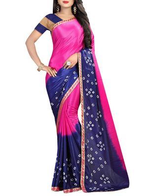 set of 2 multicolor bandhani saree combo with blouse - 16085710 - Standard Image - 2
