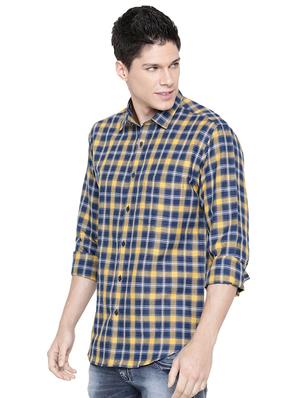 blue checkered casual shirt - 16086876 - Standard Image - 2