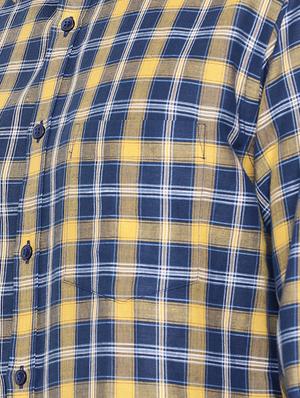 blue checkered casual shirt - 16086876 - Standard Image - 5