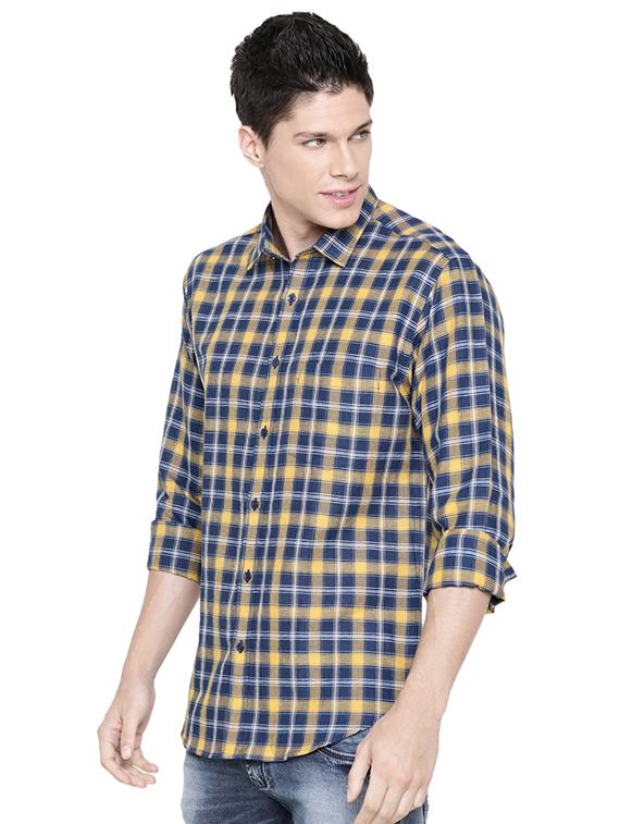 blue checkered casual shirt - 16086876 - Zoom Image - 2
