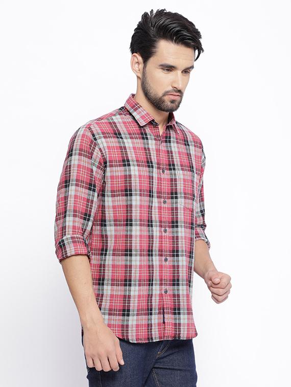 red checkered casual shirt - 16086979 - Zoom Image - 2