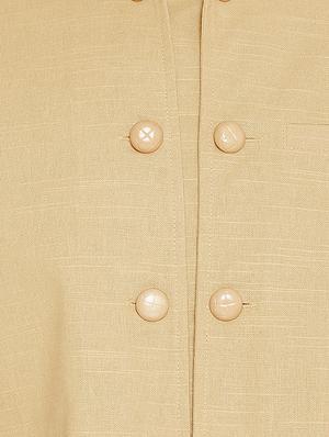 beige cotton nehru jacket - 16087054 - Standard Image - 5