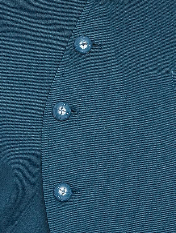 blue cotton nehru jacket - 16087061 - Zoom Image - 5