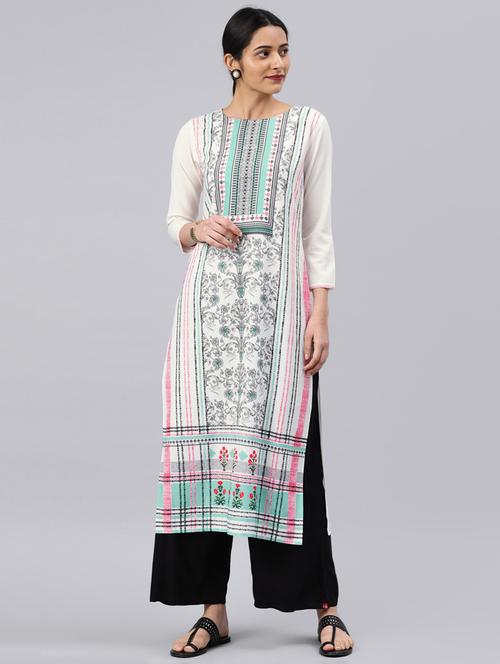 Printed straight kurta - 16088989 - Standard Image - 1