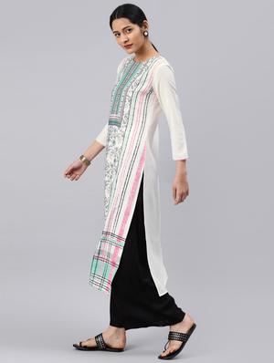 Printed straight kurta - 16088989 - Standard Image - 2