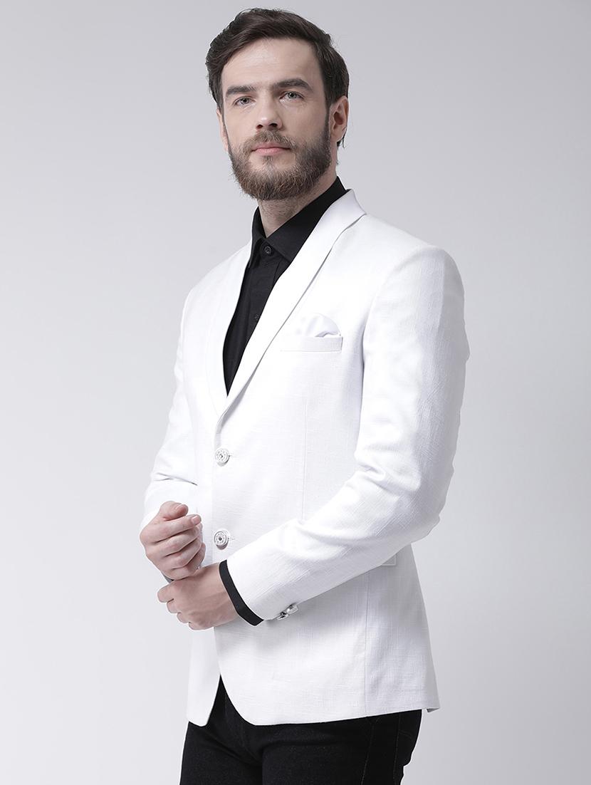 white polyester casual blazer - 16089775 - Zoom Image - 2