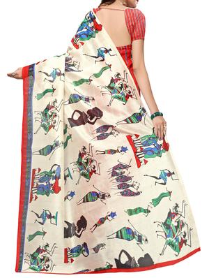 red silk bhagalpuri saree with blouse - 16090332 - Standard Image - 2