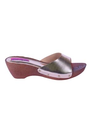 silver slip on wedges - 16090978 - Standard Image - 2