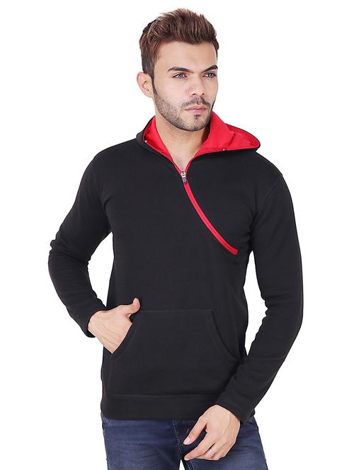 black fleece sweatshirt - 16090997 - Standard Image - 1