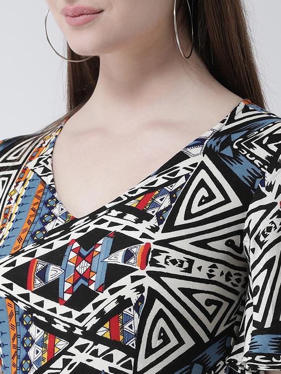 flutter sleeved aztec jumpsuit - 16094204 - Zoom Image - 5
