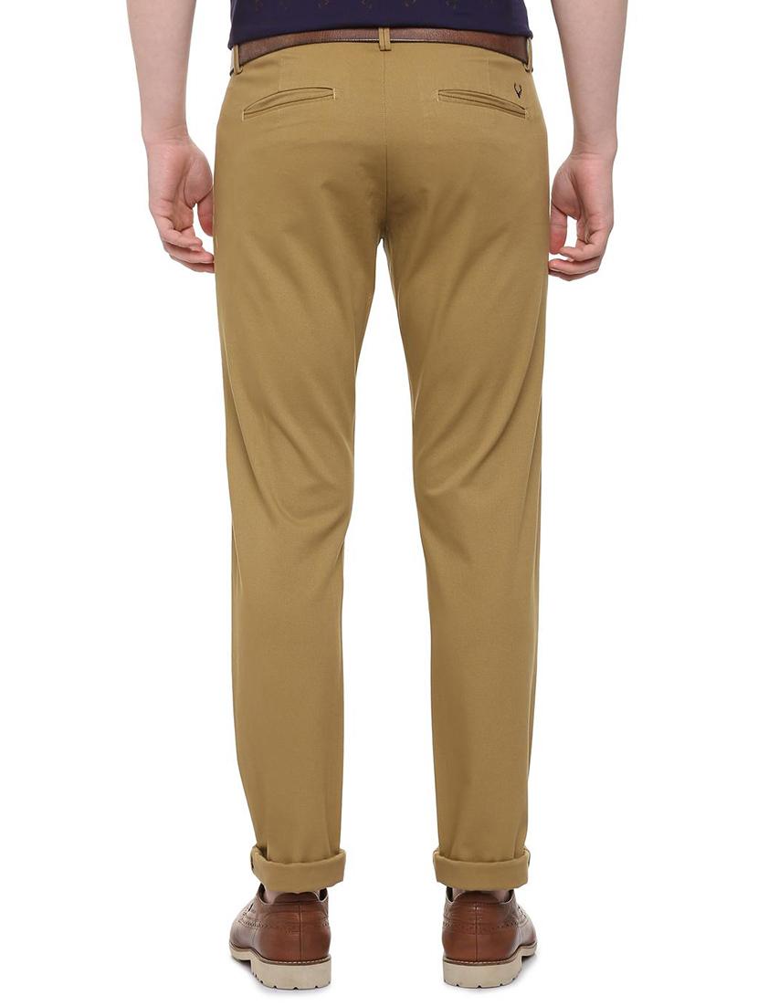 brown cotton chinos casual trousers - 16095213 - Zoom Image - 2
