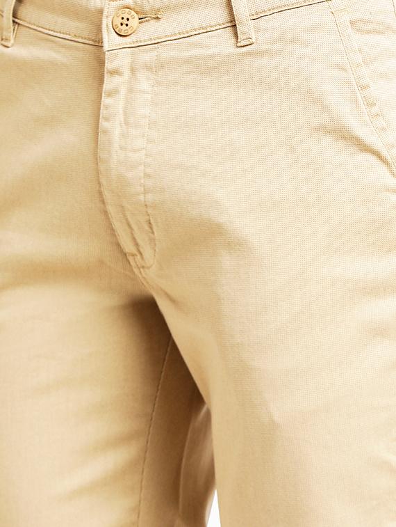 beige cotton chinos casual trousers - 16095533 - Zoom Image - 5