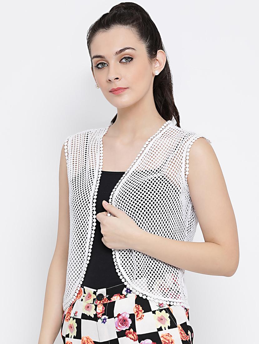 sleeveless crochet shrug - 16096055 - Zoom Image - 2