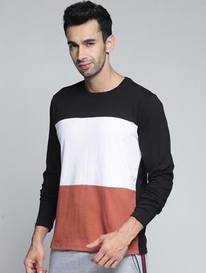 multi colored color block t-shirt - 16096136 - Standard Image - 2