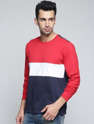 multi colored color block t-shirt - 16096158 - Standard Image - 2