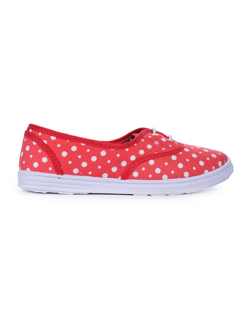 red lace-up casual shoes - 16096319 - Zoom Image - 2
