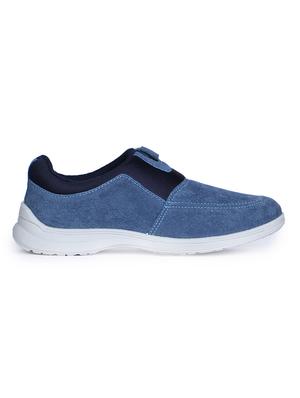 blue suede slip on casual shoes - 16096699 - Standard Image - 2