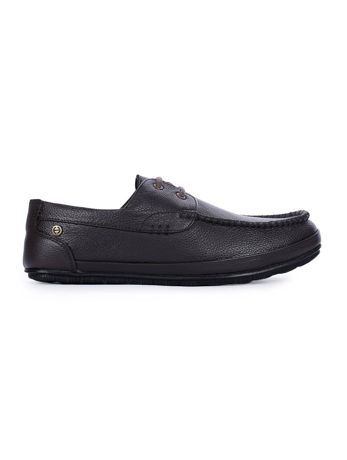 brown leatherette lace up shoes - 16096809 - Zoom Image - 2