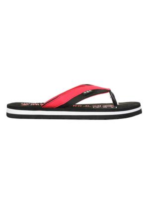 red faux leather slip on flip flops - 16097202 - Standard Image - 2