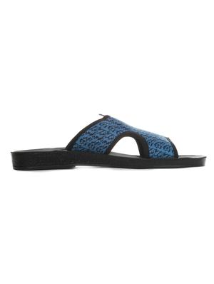 blue Fabric slip on slippers - 16097334 - Standard Image - 2