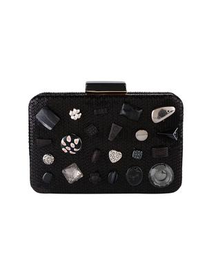 black metal box clutch - 16097909 - Standard Image - 2