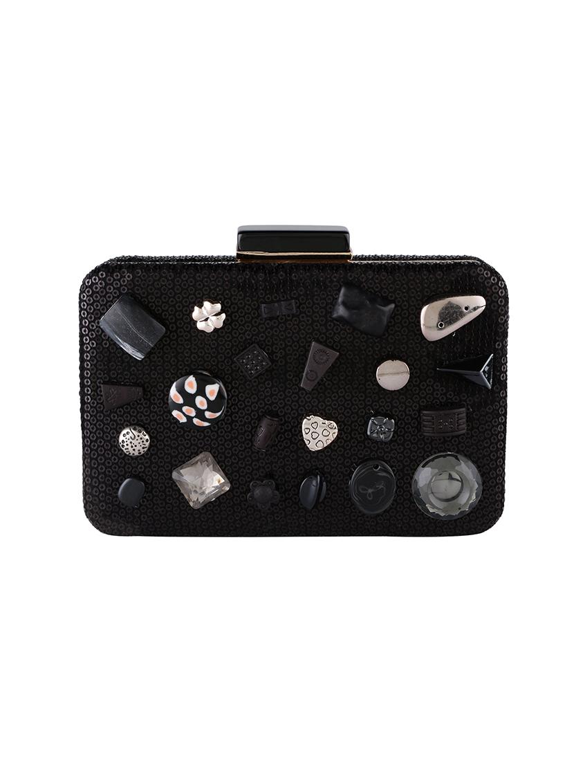 black metal box clutch - 16097909 - Zoom Image - 2