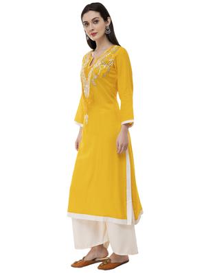 embroidered straight kurta - 16099111 - Standard Image - 2