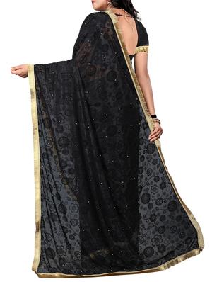lace border embellished saree with blouse - 16099755 - Standard Image - 2