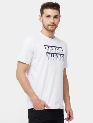 white typographic chest print t-shirt - 16099997 - Standard Image - 2