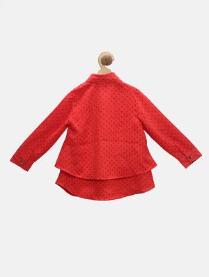 red polyester shirt - 16100589 - Standard Image - 2