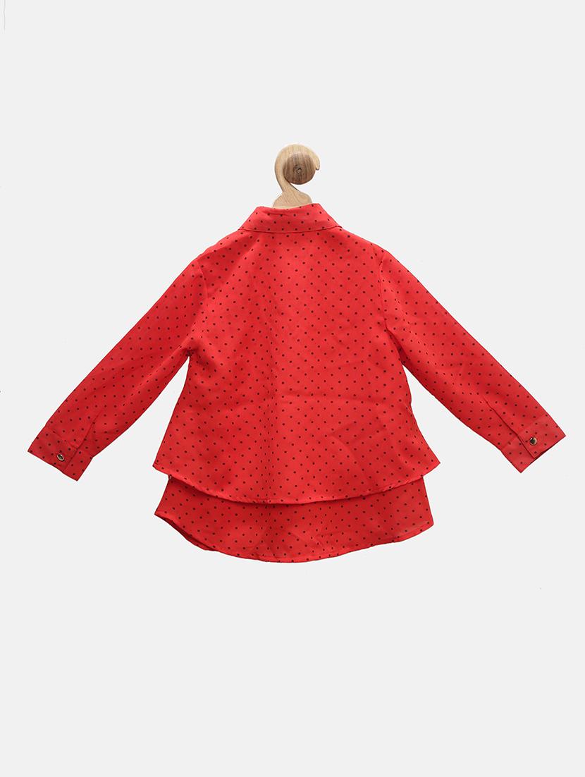 red polyester shirt - 16100589 - Zoom Image - 2
