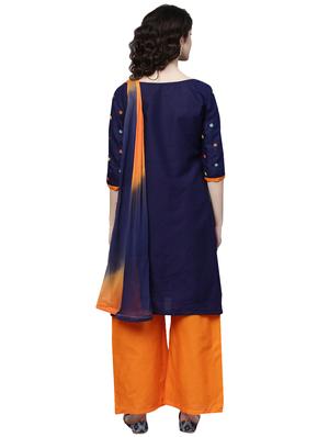 embroidered unstitched palazzo suit - 16100680 - Standard Image - 2