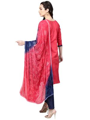 embellished unstitched straight pant suit - 16100689 - Standard Image - 2