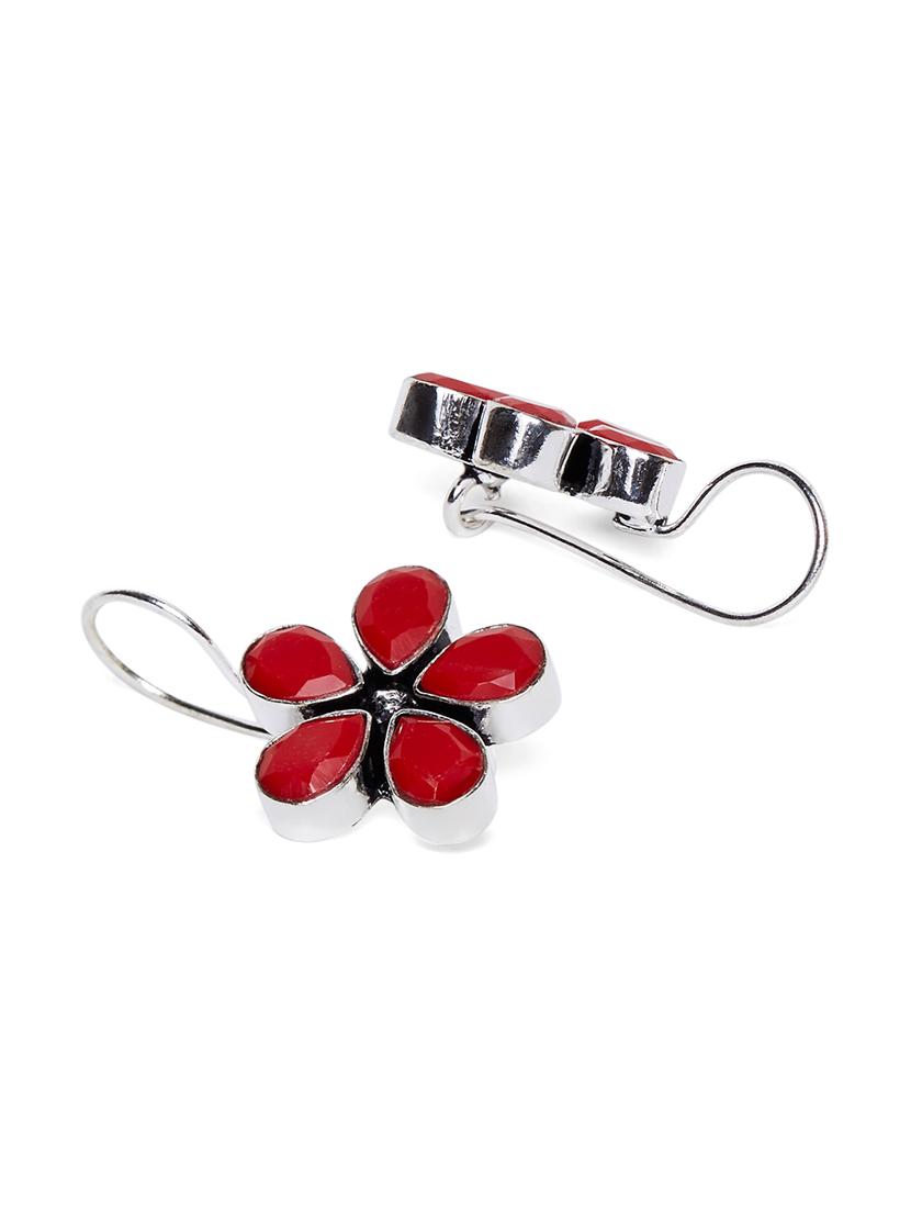 red metal drop earring - 16100886 - Zoom Image - 2