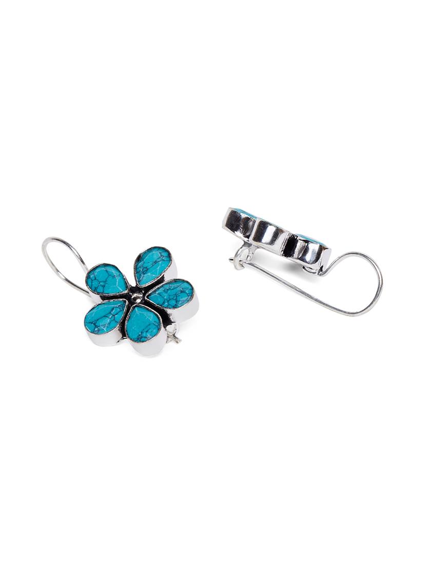 blue metal drop earring - 16100887 - Zoom Image - 2