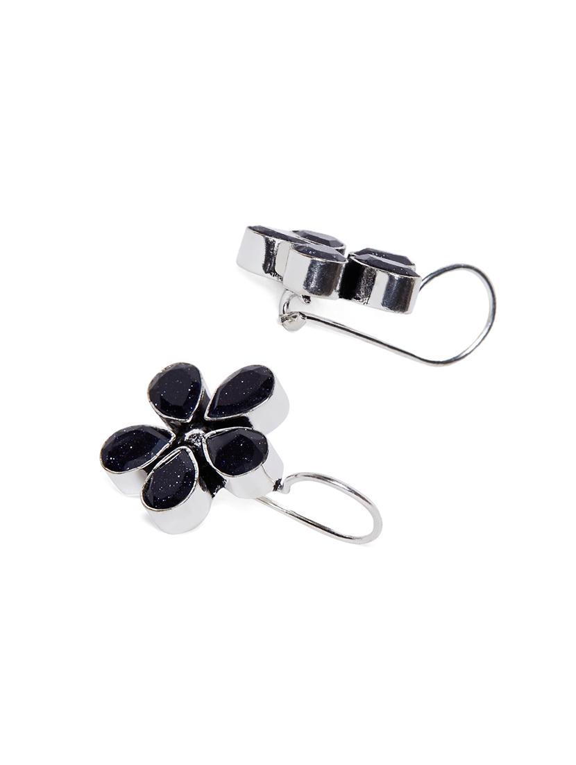 black metal drop earring - 16100889 - Zoom Image - 2