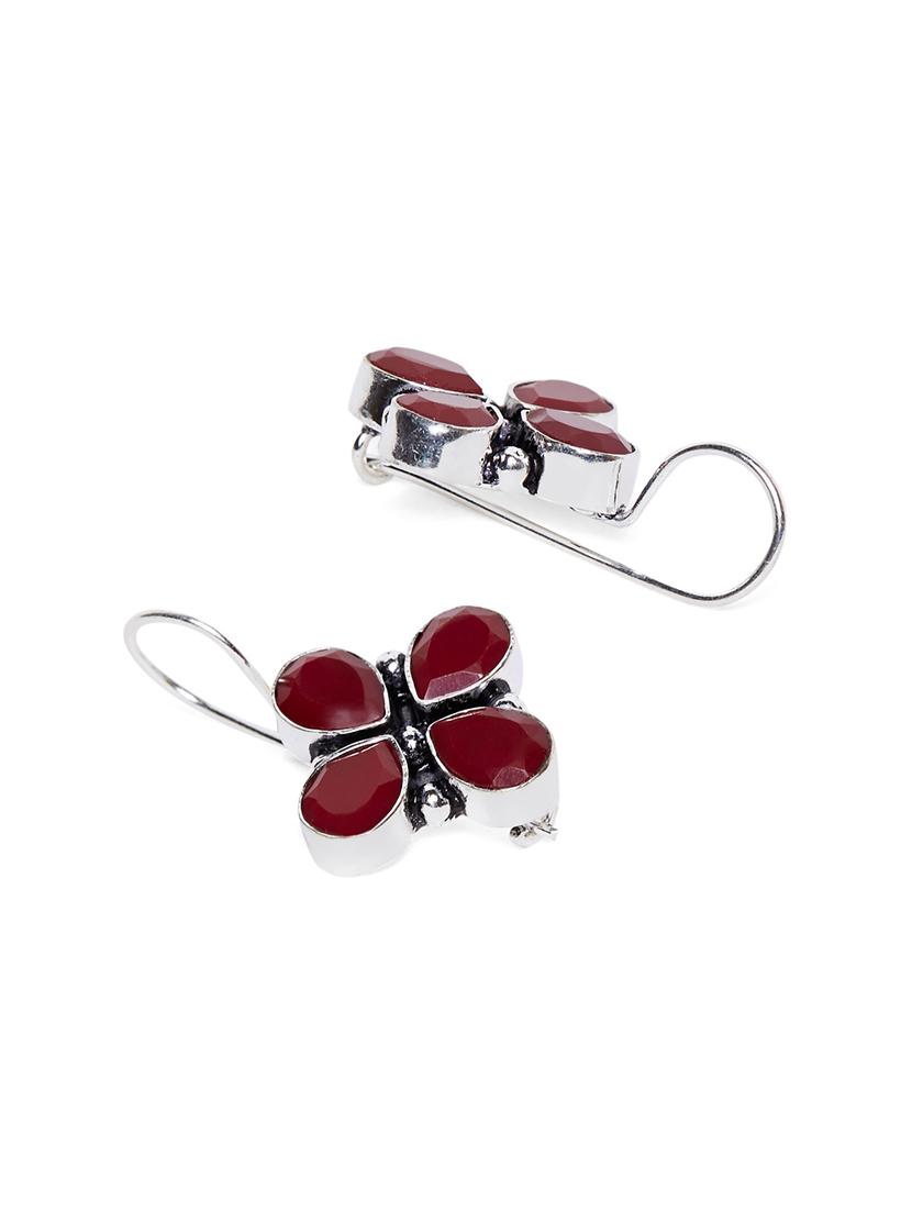 red metal drop earring - 16100893 - Zoom Image - 2