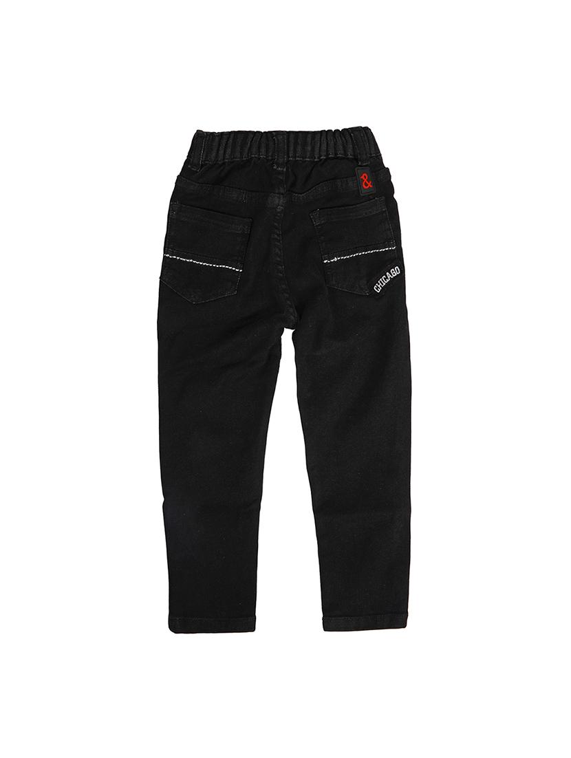 black denim patched jeans - 16100895 - Zoom Image - 2