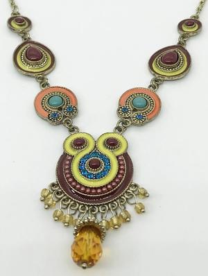 multi colored zinc long necklace - 16102072 - Standard Image - 2