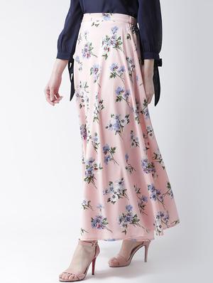 high rise floral long skirt - 16103443 - Standard Image - 2