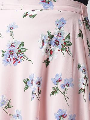 high rise floral long skirt - 16103443 - Standard Image - 5