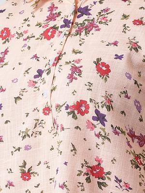 gathered back floral a-line dress - 16103444 - Standard Image - 5