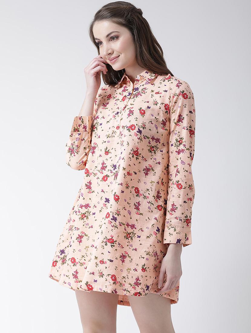 gathered back floral a-line dress - 16103444 - Zoom Image - 2