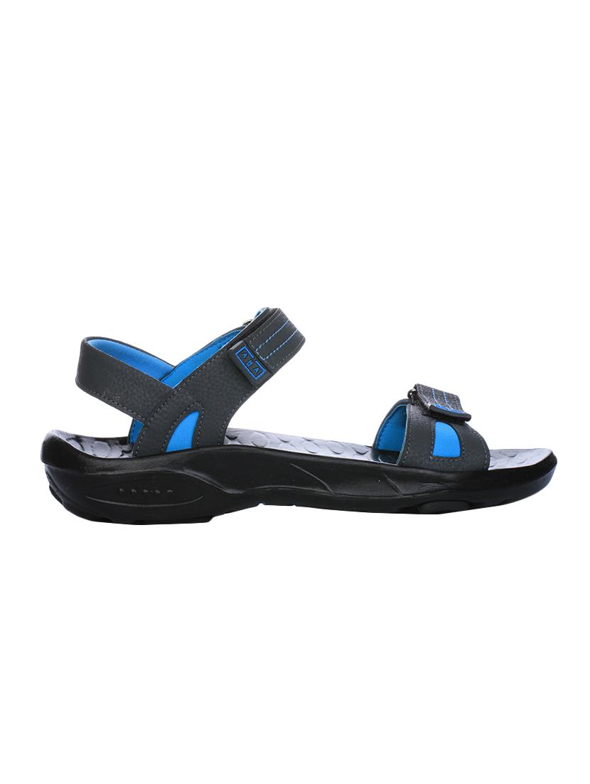 grey leatherette back strap floaters - 16104015 - Zoom Image - 2