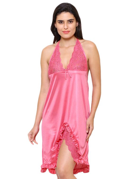 halter neck nightwear set - 16104424 - Zoom Image - 2