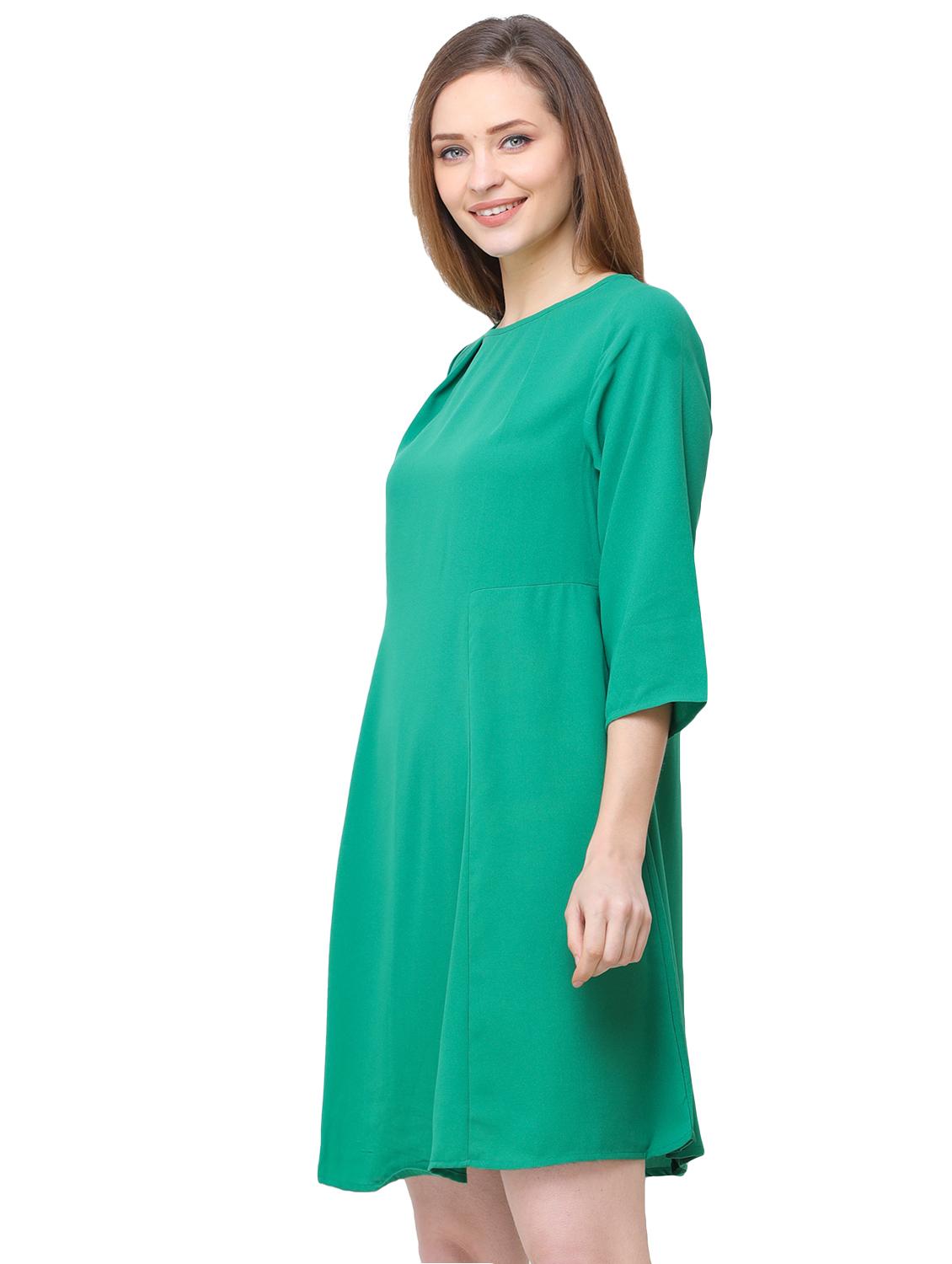 pleat detail a-line dress - 16104480 - Zoom Image - 2