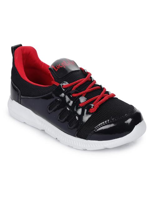 black leatherette sports shoe - 16105262 - Standard Image - 1