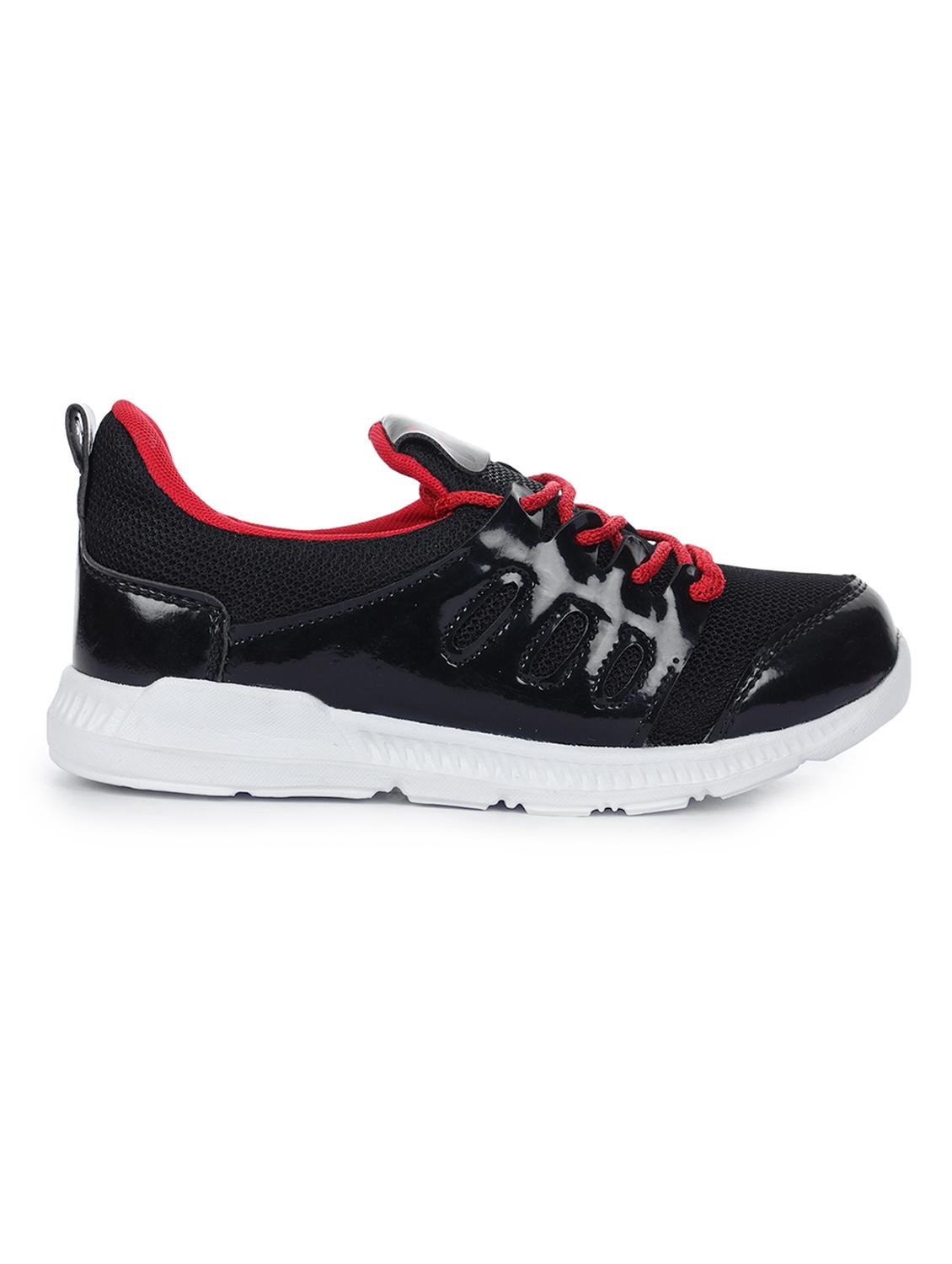 black leatherette sports shoe - 16105262 - Zoom Image - 2