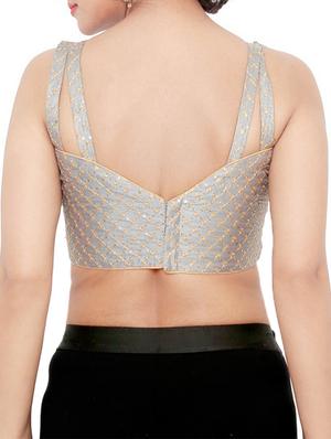 solid embroidered blouse - 16105306 - Standard Image - 2