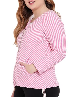 piped edge striped plus jacket - 16105504 - Standard Image - 2